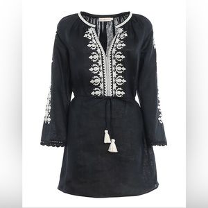 Tory Burch Embroidered Linen Cover-up, Tunic - Size Medium